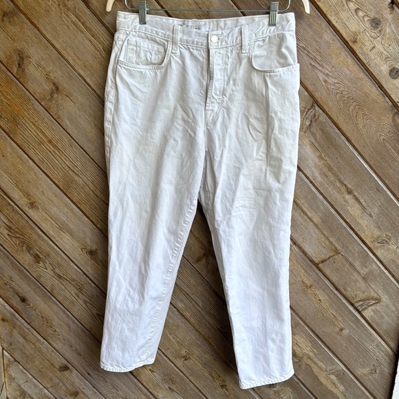 J Brand Denim - J brand ivy white high waist button fly jeans size 30